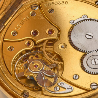Swiss 14k gold engine turned lever pocket watch Circa 1925
