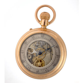 A Swiss gold double face watch with chronograph Circa 1870