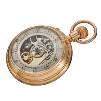 A Swiss gold double face watch with chronograph Circa 1870