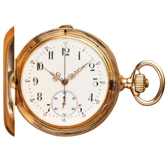 German 14 carat rose gold lever pocket watch Circa 1900