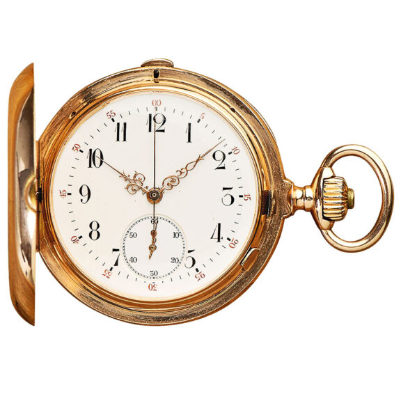 German 14 carat rose gold lever pocket watch Circa 1900