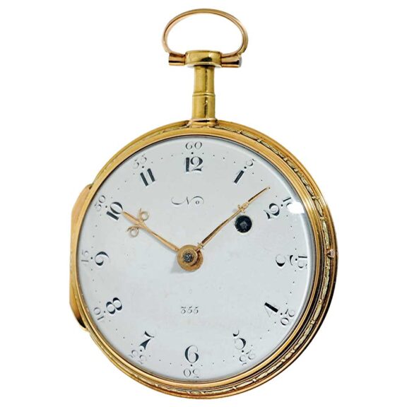 Swiss ornamental gold enamel verge pocket watch Circa 1790 Swiss ornamental gold enamel verge pocket watch Circa 1790