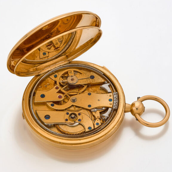 English 18k gold quarter repeating cylinder watch Circa 1850 English 18k gold quarter repeating cylinder watch Circa 1850