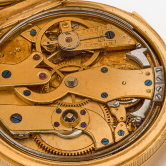 English 18k gold quarter repeating cylinder watch Circa 1850