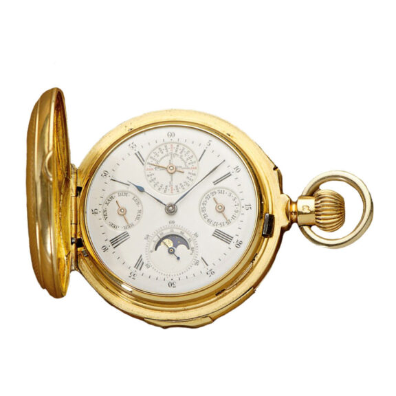 Important Swiss gold complicated full hunter watch Circa 1882
