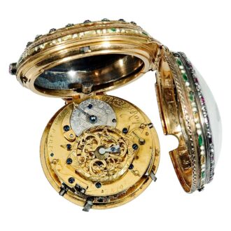 French ornamental gold enamel repeating verge Circa 1770