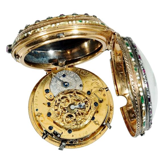 French ornamental gold enamel repeating verge Circa 1770 French ornamental gold enamel repeating verge Circa 1770