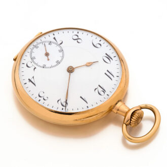 Swiss 14 carat gold lever open faced pocket watch Circa 1910