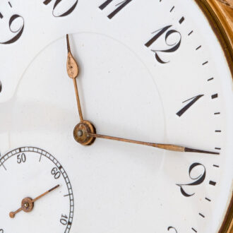 Swiss 14 carat gold lever open faced pocket watch Circa 1910