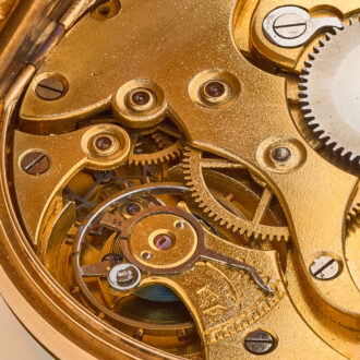 Swiss 14 carat gold lever open faced pocket watch Circa 1910