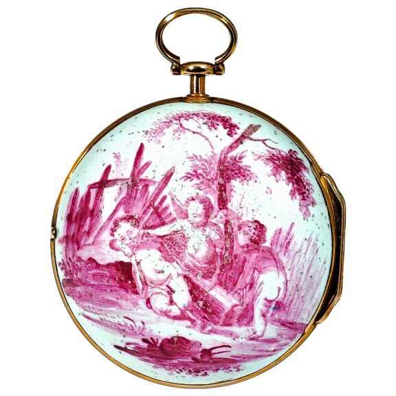 French remarkable gold and porcelain verge watch Circa 1770 French remarkable gold and porcelain verge watch Circa 1770