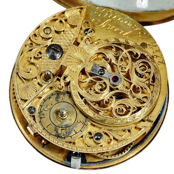 French remarkable gold and porcelain verge watch Circa 1770 French remarkable gold and porcelain verge watch Circa 1770
