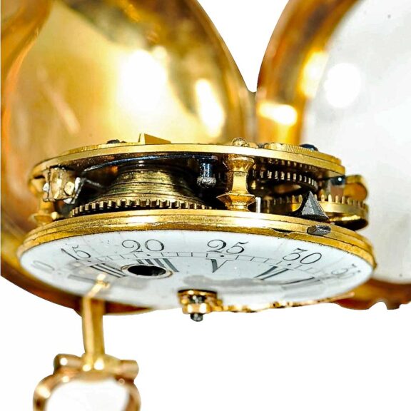French charming gold enamel verge pocket watch Circa 1770 French charming gold enamel verge pocket watch Circa 1770