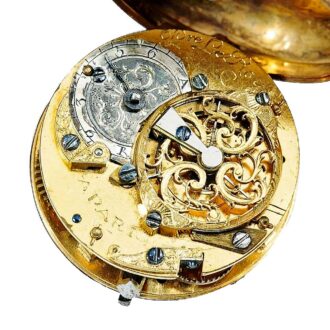 French charming gold enamel verge pocket watch Circa 1770 French charming gold enamel verge pocket watch Circa 1770