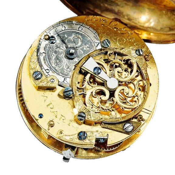 French charming gold enamel verge pocket watch Circa 1770 French charming gold enamel verge pocket watch Circa 1770