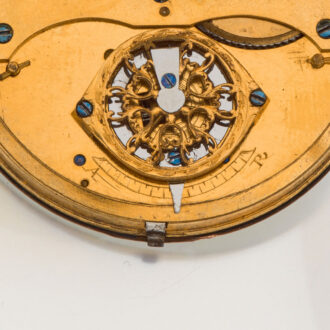 French gold enamel verge watch with half pearls Circa 1810