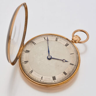 French 18k gold quarter repeating cylinder watch Circa 1830