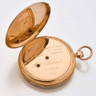 French 18k gold quarter repeating cylinder watch Circa 1830