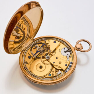 French 18k gold quarter repeating cylinder watch Circa 1830