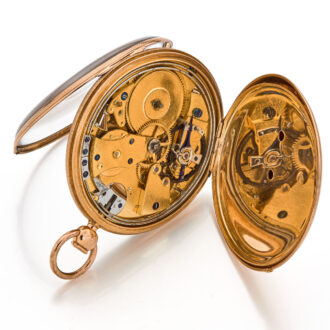 French 18k gold quarter repeating cylinder watch Circa 1830