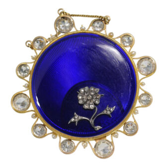 Splendid French gold, enamel and diamonds watch Circa 1801