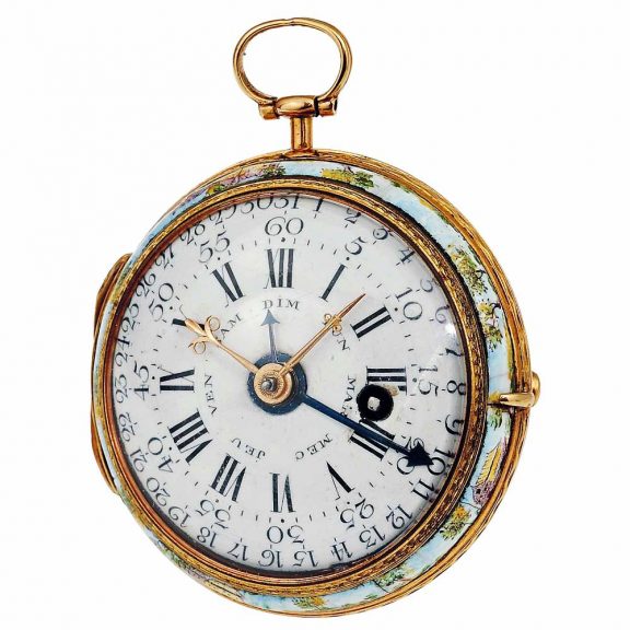 French ornamental gold and enamel verge watch Circa 1760 French ornamental gold and enamel verge watch Circa 1760