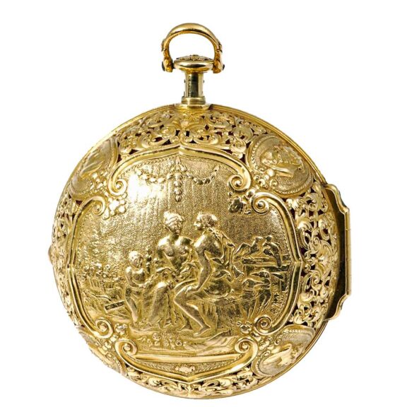 English heavy, large pair cased repeating verge watch Circa 1730 English heavy, large pair cased repeating verge watch Circa 1730