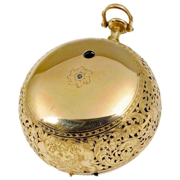 English heavy, large pair cased repeating verge watch Circa 1730 English heavy, large pair cased repeating verge watch Circa 1730