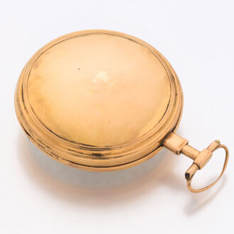 French 18 carat gold verge pocket watch with date Circa 1790