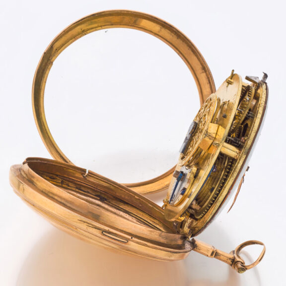French 18 carat gold verge pocket watch with date Circa 1790 French 18 carat gold verge pocket watch with date Circa 1790