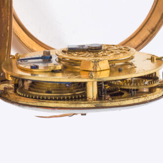 French 18 carat gold verge pocket watch with date Circa 1790