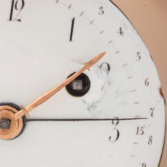 French 18 carat gold verge pocket watch with date Circa 1790 French 18 carat gold verge pocket watch with date Circa 1790