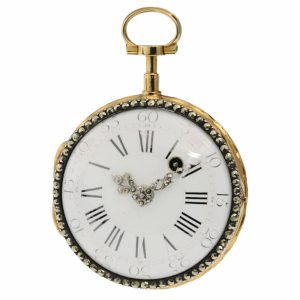 French gold verge skeletonized pocket watch Circa 1780