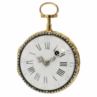 French gold verge skeletonized pocket watch Circa 1780 French gold verge skeletonized pocket watch Circa 1780