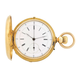 Swiss Mathey independent centre seconds & diablotine pocket watch Circa 1865