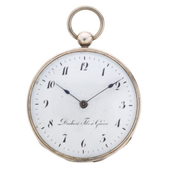 Fine Swiss silver open faced verge pocket watch Circa 1810