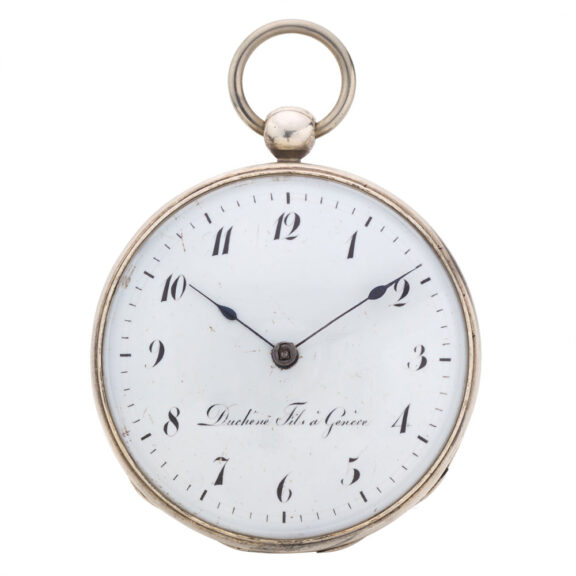 Fine Swiss silver open faced verge pocket watch Circa 1810