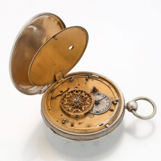 Fine Swiss silver open faced verge pocket watch Circa 1810