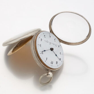 Fine Swiss silver open faced verge pocket watch Circa 1810