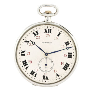 Swiss large silver dress watch with 24 hour dial Circa 1910