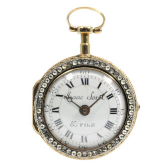 Ornamental French gold verge pocket watch Circa 1750