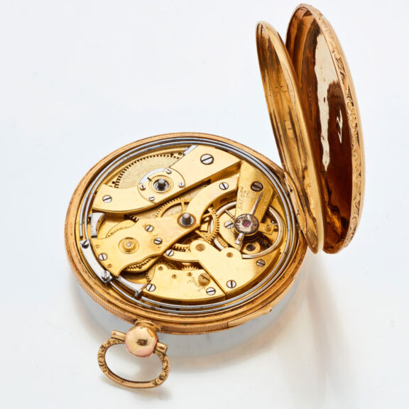 Fine decorative Swiss gold quarter repeating watch Circa 1835 Fine decorative Swiss gold quarter repeating watch Circa 1835