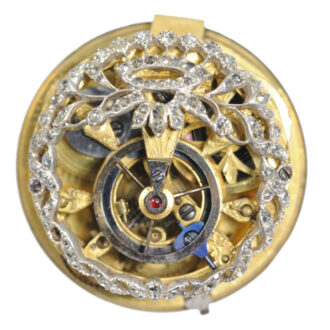 French silver verge skeletonized pocket watch Circa 1770