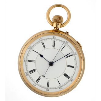 An English gold stopable centre seconds lever watch Circa 1888
