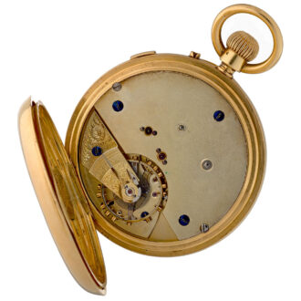 An English gold stopable centre seconds lever watch Circa 1888