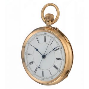 An English gold stopable centre seconds lever watch Circa 1888