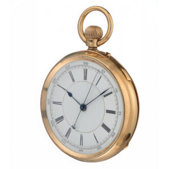An English gold stopable centre seconds lever watch Circa 1888