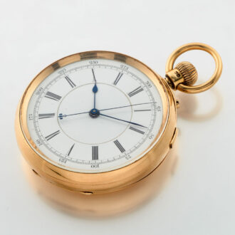 An English gold stopable centre seconds lever watch Circa 1888