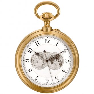 Swiss double dialled calendar watch with moon phases Circa 1890