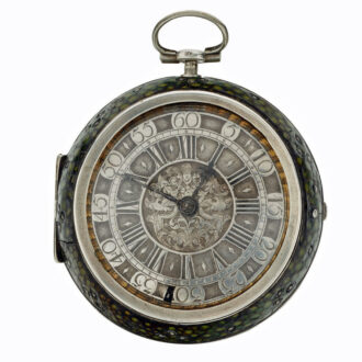 German silver pair cased hour repeating verge Circa 1690